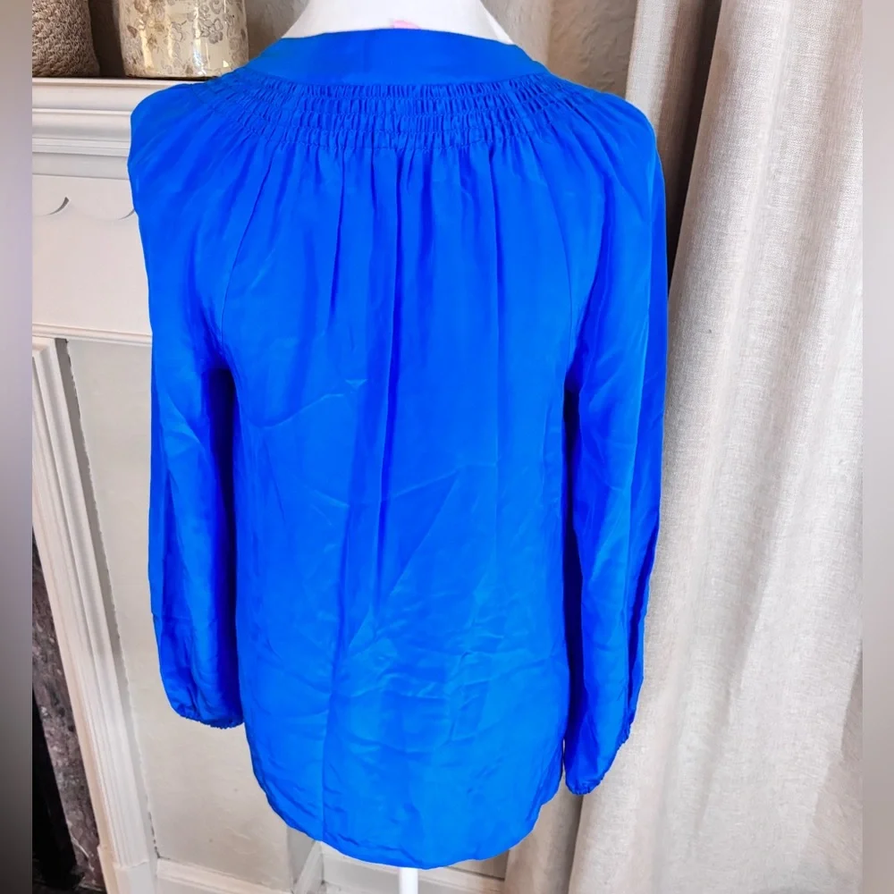 Lilly Pulitzer silk v neck blouse woman’s xs - Picture 5 of 9